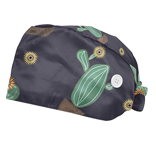 Chapeaux de Travail Cactus Unisexe : Casquette Réglable Anti-Sueur en Lot de 2