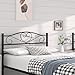 VECELO Twin Size Bed Frames with Headboard and Footboard, Metal Mattress Foundation, No Box Spring Needed, Heavy Duty/Easy Set Up, 2 PCS, Classic Black