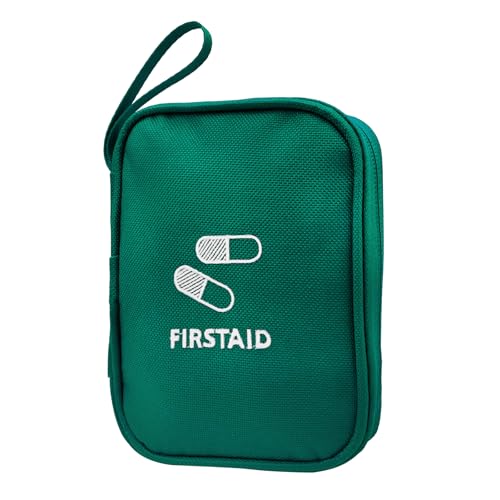 Mini trousse de secours vide, sac de rangement médical portable trousse de premiers soins imperméable à l'eau, peut être utilisé dans le Bureau de voiture, l'école ou à l'extérieur (Vert)