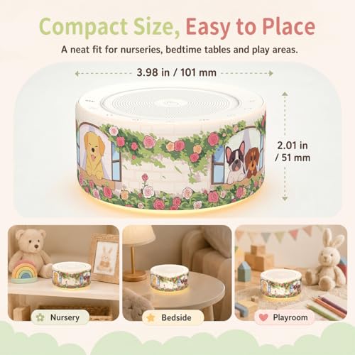 Image of Kipcush White Noise Machine for Baby & Adults, Sleep Sound Machine with 30 Soothing Sounds, 8-Color Night Light, Memory Function, White Noise for Sleeping, Nursery, Office, Travel, Relaxation