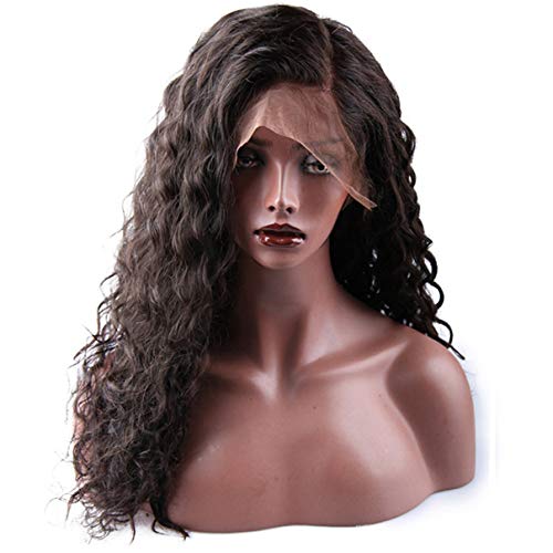 KXW Human Hair Wig 360 Full Lace Front Echthaar Perücken für Schwarze Frauen vorgezupft, Lange lockige Wasserwelle Full Lace Perücken Free Part 150% Dichte mit Babyhaar Remy Virgin Hair Cover