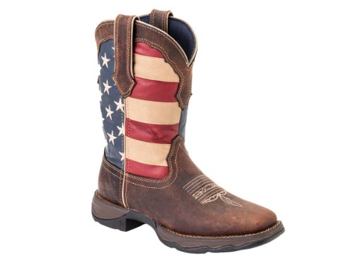 Bottes western Durango RD4414 marron avec drapeau pour femme taille 38,5