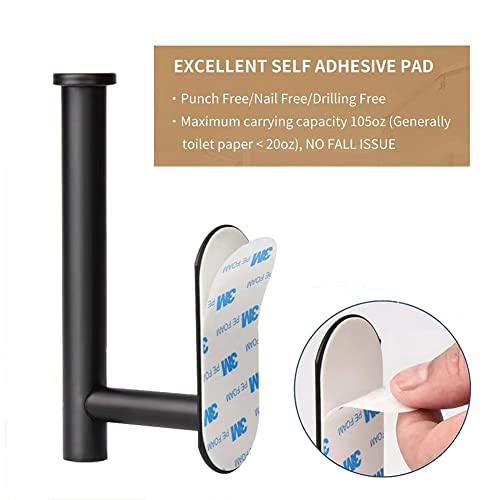 Wyse Self Adhesive Black Toilet Paper Holder,Wall Mount Tissue Paper Holder For Bathroom,Toilet Paper Roll Holders,Sus304 Stainless Steel Toilet Roll Holder Dispenser #TOP2