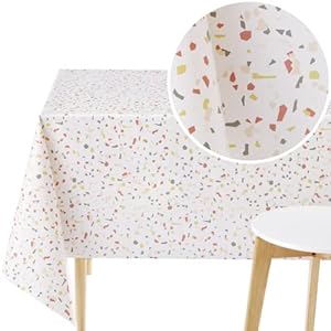 KP HOME Pvc-Tafelkleed Veeg Schoon Tafelkleed Minimalistische Terrazzo Stijl af