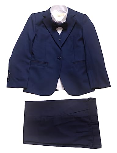 Costume smoking garçon trois pièces haut de gamme avec finitions revers échancré