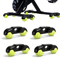 Jinfanshurich 4 Stück Rocker Plate Feet, Cycling Snap Rocker Feet Adapter Indoor, Tragbarer Wippplatten-Fahrradtrainer, Tennisballfüße mit 8 Tennisbällen für Wahoo Kickr Core 2 Rollentrainer (A)