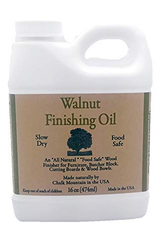 Chalk Mountain Brushes 16oz Walnut Oil Food Safe Finisher. Great for Wooden Utensils