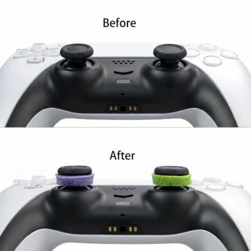 Image of MOLOPPO 6 PCS Precision Rings Kit for PS4, for PS5, for Xbox-Combo C | for PS5 Accessories, for Xbox Accessories, Gaming Controller Enhancer-Black /Purple /Green