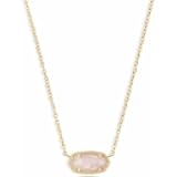 Pendant Necklace for Women, Fashion Jewelry, 14k Gold-Plated, Rose Quartz