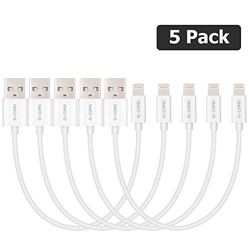 G-Cord Apple MFI Certified Short Lightning to USB Charging and Sync Cable