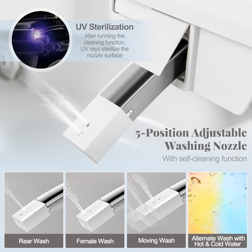 Giantex GT8186US-WH-BA Smart Toilet, Elongated Bidet Toilet thumb #2