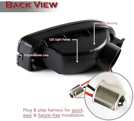 Miniatura 3 de Par de lentes ahumadas ámbar LED parachoques delantero luz intermitente compatible con Subaru Impreza RS 1999 - 2001, 2000