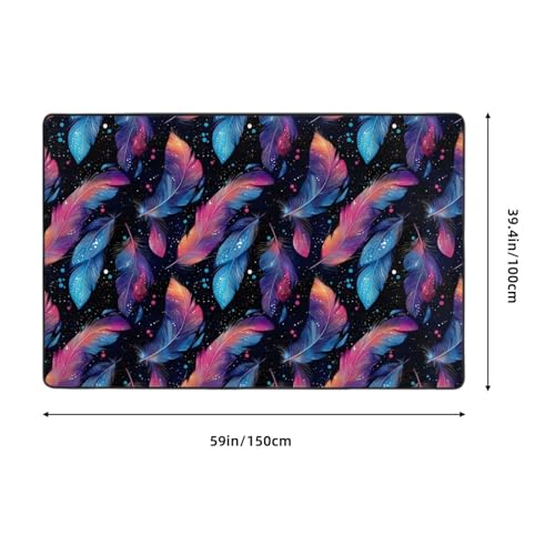 Tapis lavable et antidérapant doux à plumes pour un intérieur sécurisé