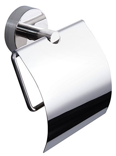 Kapitan Portarollo de Papel Higienico Acero Inoxidable Pulido de baño Papel higiénico 3M VHB Cinta Adhesiva Autoadhesivo Montaje en Pared Cover