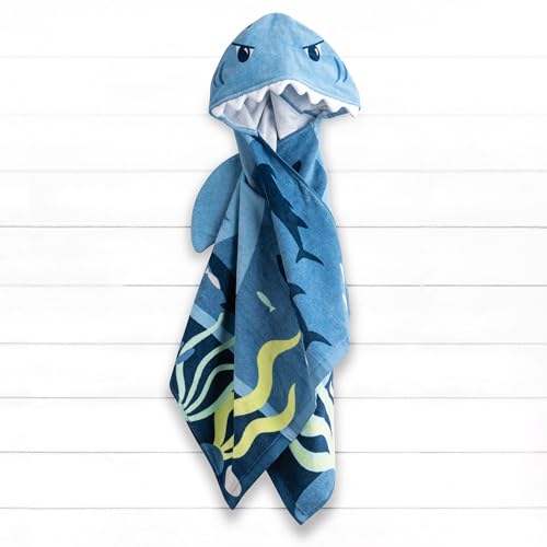 Image of Stephen Joseph Boys HOODED TOWEL, Shark
