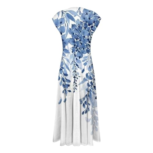 Women's Loose Fit Maxi Dresses Chiffon Daily Swing Casual 2025 Mature Outdoor Fashion Ruffled Short Dress2