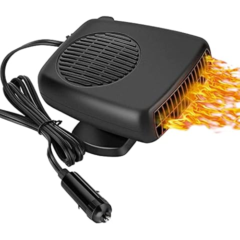 Showvigor Car Heater, 12v Heater for Car Fast Heating or Cooling Fan 2 in 1 that Plug in Cigarette Lighter Portable Automobile Handheld Windscreen Fan Cover