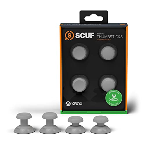 SCUF Intuition Interchangeable Thumbsticks Gentle Grey 4 Pack, Substitute Joysticks Just for SCUF Intuition Professional Efficiency Xbox Collection X|S Controller – Xbox Collection X;