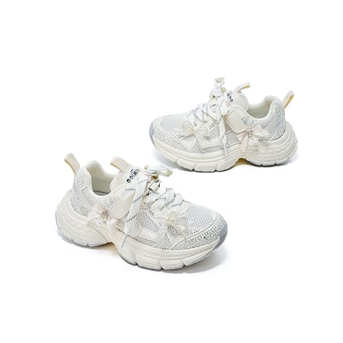 Kids Girl Fashion Sport Sneakers, Bows/Pendant/Rhinestone Sparkle Ornaments, Chunky Platform Athletic, Upper Material Optional, EVA SBS-Blend Sole4