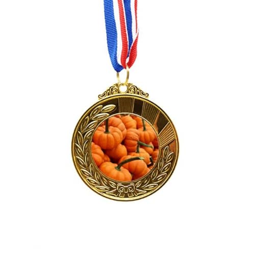 Fotografía fresh pumpkin con cinta de primer lugar y medalla de oro de naturaleza