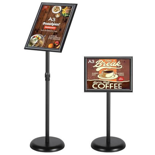 Présentoir A3 exposition et restaurant porte-affiche sur pied stable