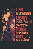 I Am Strong Libra Birthday Zodiac Dreadlocks Woman Funny: Lined Notebook with 6 x 9 inches, 100 Pages for Planner, Lined College Ruled Paper, Journal, Diary