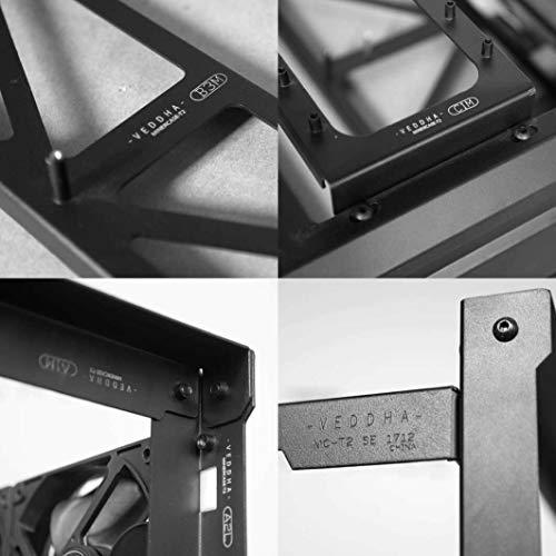 RXFSP Aluminium Mining Rig Frame,Open Air Mining Frame Rig Case 6GPU ETH BTC Ethereum Veddha Minercase T2 Edition,Black - Image 4