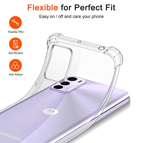 Image of Lustree Back Cover Transparent Case Compatible with Motorola G31 | Clear + TPU Case with 4 Corner Air Cushion Protection & Camera Protection | Slim& Stylus Cover