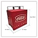 Coca-Cola Retro Electic Ice Chest Cooler - Portable Ice Bucket Includes 12V & AC Cords, Vintage Style, Insulated for Personal Travel Camping, Picnic, Home Office, 6 Can Ice Box, 4L (4.2 qt)