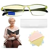 [Raineed] 遠近両用老眼鏡 ブルーライトカットメガネ 色付き老眼鏡 おしゃれ 超軽量 累進多焦点メガネ メンズ レディース UVカット ケース 拭き付き (イエロー) [並行輸入品]