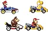 Hot Wheels HDB22 - Mario Kart-bil (4-pack), set med 4 populÀra figurer inklusive 1 exklusiv modell, leksakssamlargÄva för barn och fans frÄn 3 Är och uppÄt #1