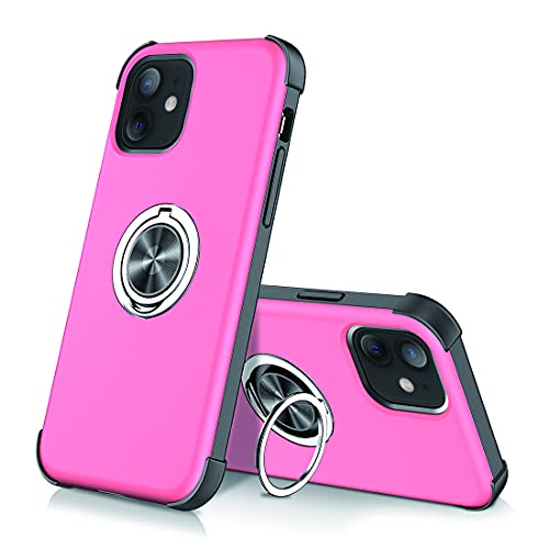 Preisvergleich Produktbild Junbujian Renbret Hülle Kompatibel mit iPhone 12 Mini, Militärische stoßfeste Handyhülle [Upgrade 2.0] Abdeckung 360° Ständer