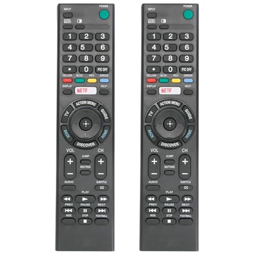 Pack of 2 Universal Replacement Remote Control Applicable for Sony Bravia LCD LED TV HDTV