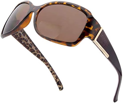 VITENZI Bifocal Sunglasses for Women, Jackie O Reading Tinted Readers, Vittoria in Tortoise 2.75