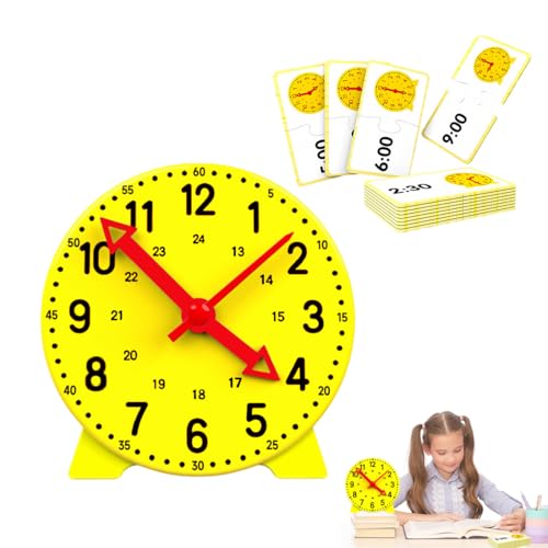 LAJUP Reloj para Los Alumnos,Student Learning Clock,Relojes De Enseñanza para Niños,Learning Resources Paquete De Minirelojes,Juguete Educativo Regalo
