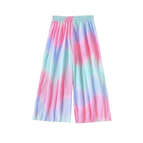 Toddler Baby Girls Casual Wide Leg Pants High Waist Flowy Palazzo Pants Loose Soft Thin Lounge (Pink, 12-18 Months)