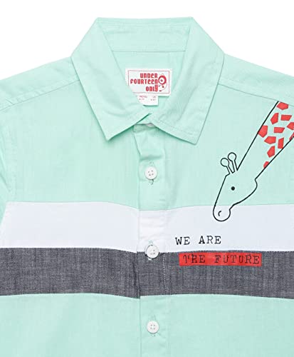 Image of Under Fourteen Only Solid Regular Fit Shirts for Boys