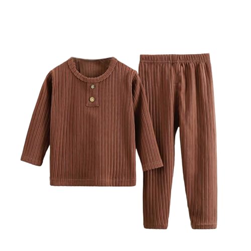 Hausanzug Kinder Kuschelanzug Langarmshirt mit Hose Mädchen...