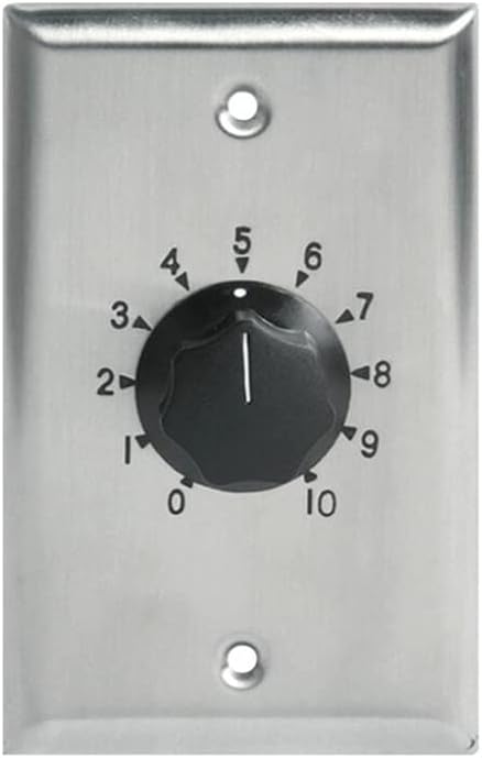 AtlasIED Deluxe Priority, Plate Mounted 10W Attenuator w/Priority Relay, 3dB Steps