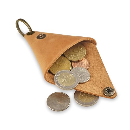 Leather Keychain Pouch, Key Holder Coin Purse, Coin Purse Keychain, Small Leather Key Pouch, Purse Keychain Holder (Vintage Brown)3