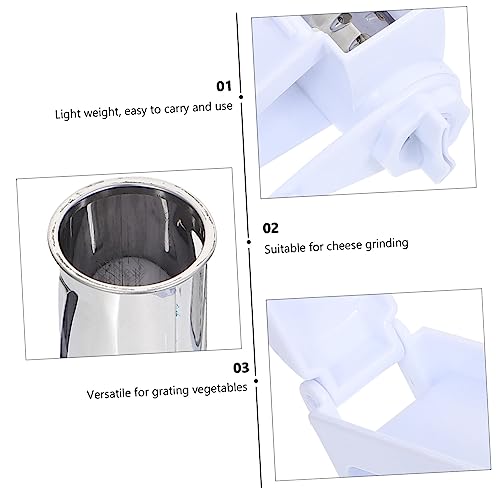 Rallador manual ergonómico de acero inoxidable blanco miniatura 3