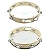 2 pcs 10 inch Tambourine, DaKuan Tambourines for Adults and Tambourine Ring, Metal Bell, Percussion Musical Instruments, Hand Drum, Music Education, Party, KTV(Wooden Single Row)