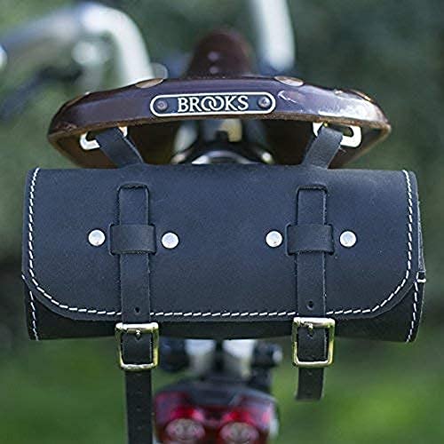 Sacoche selle cuir noir London Craftwork pour vos balades urbaines et vélotaf chic