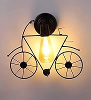 GMART INDIA Wall Light/Wall Lamp to Décor Home/Living Room/Bedroom/Office/Dining/Cafe/Restaurants, Cycle Design, Black
