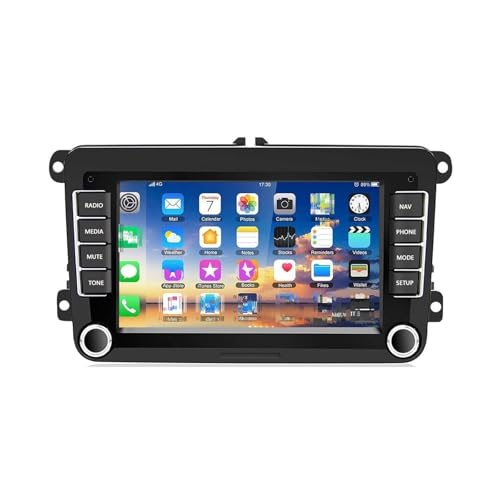���C�����X carPlay �A���h���C�h�����\�� 7�C���` Android 14 4G+64G�A�p��Apple Carplay �J�[�X�e���I GPS�A�p��VW �S���t 5 6 �p(4-64 Carplay AHD Cam)
