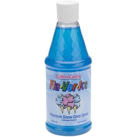 Fla-Vor-Ice FRSS16PDQ-8CC Snow Cone Syrup, Cotton Candy, 16-Ounce Cover