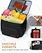HOTOR Insulated Lunch Box for Men & Women - Leak-Proof Cooler Lunch Bag with 4 Pockets, Adjustable Strap, Ideal for Work, Picnic, Travel - Medium, Black, 10.2