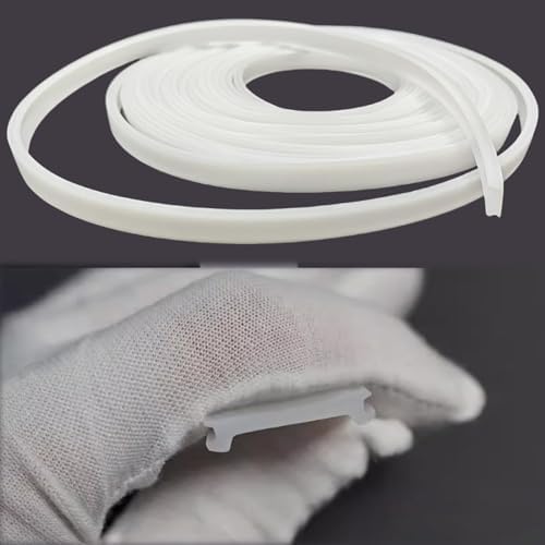 Image of 16.4Ft /5M Silicone LED Cover, Alumium Profile Silicone Channel Diffuser Flexible PC Lampshade Line for Strip Lights, Ceiling Lamp, Under Cabinet Cover Replaceable Installation (30mm)