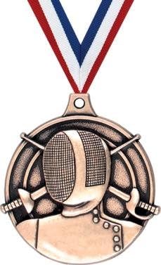 Crown Awards Fencing Medals - 2" Bronze Fencing Award Medals Prime