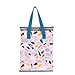 PLANET E Reusable Grocery and Picnic Bags - Colorful Collapsible Multipurpose Heavy Duty Utility Tote with Insulated Zippered Cooler (Pack of 3)
